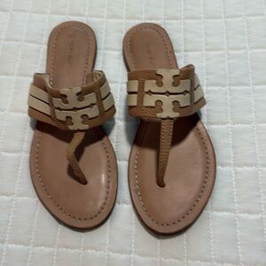 Tory Burch nude and cream sandals size 8